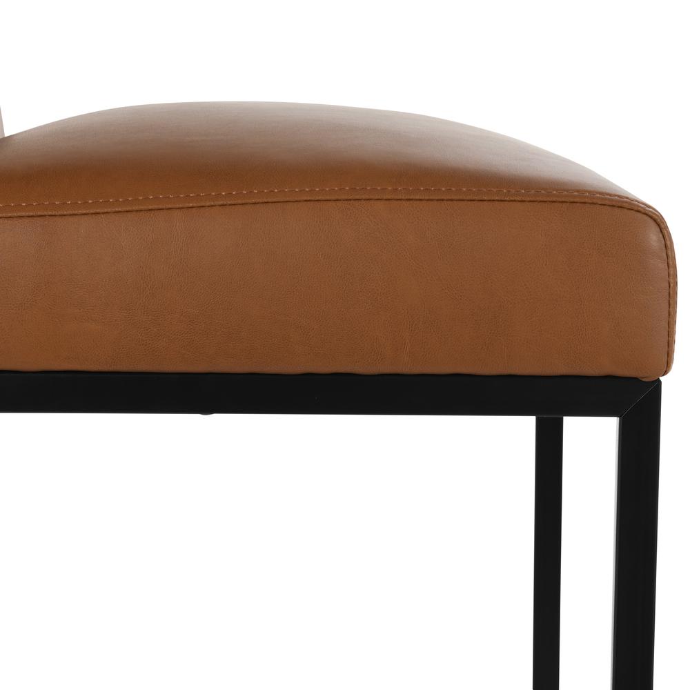 Seville Counter Stool 26" by Kosas Home Cognac, Black Base. Picture 12