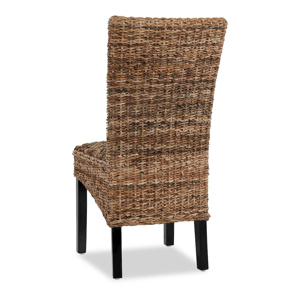 Windsor Chair Transitional Rattan Brown Dining Chairs Set of 2 by Kosas Home. Picture 3