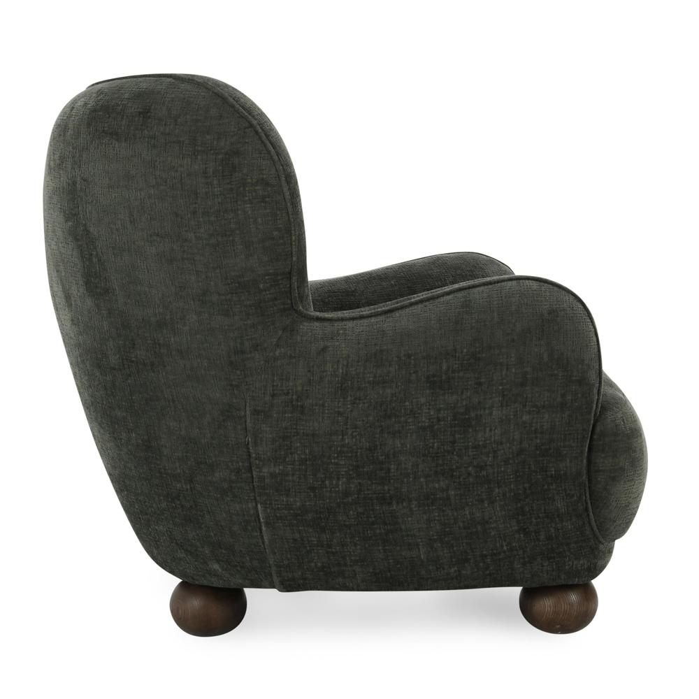 Penelope Upholstered Chenille Fabric Accent Chair in Forest Green. Picture 2