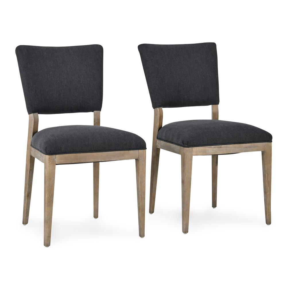 Phillip Upholstered Fabric Dining Chair Gray Set of 2. Picture 1