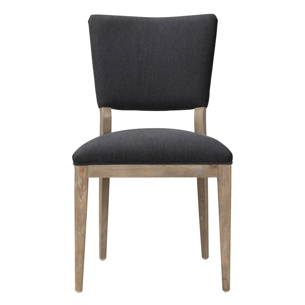 Phillip Upholstered Fabric Dining Chair Gray Set of 2. Picture 2