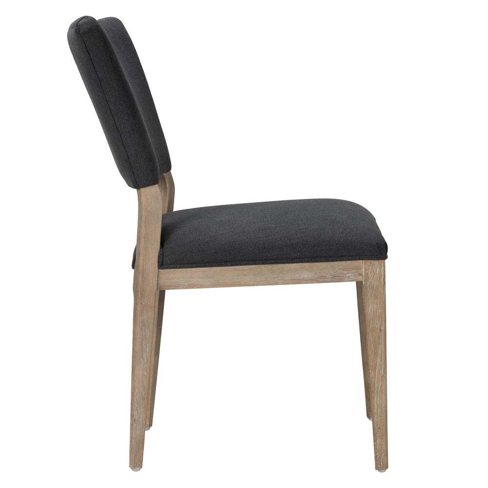 Phillip Upholstered Fabric Dining Chair Gray Set of 2. Picture 3