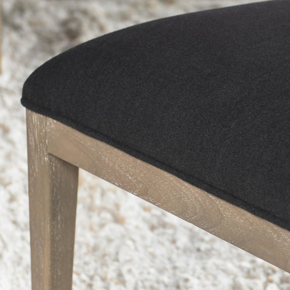 Phillip Upholstered Fabric Dining Chair Gray Set of 2. Picture 9