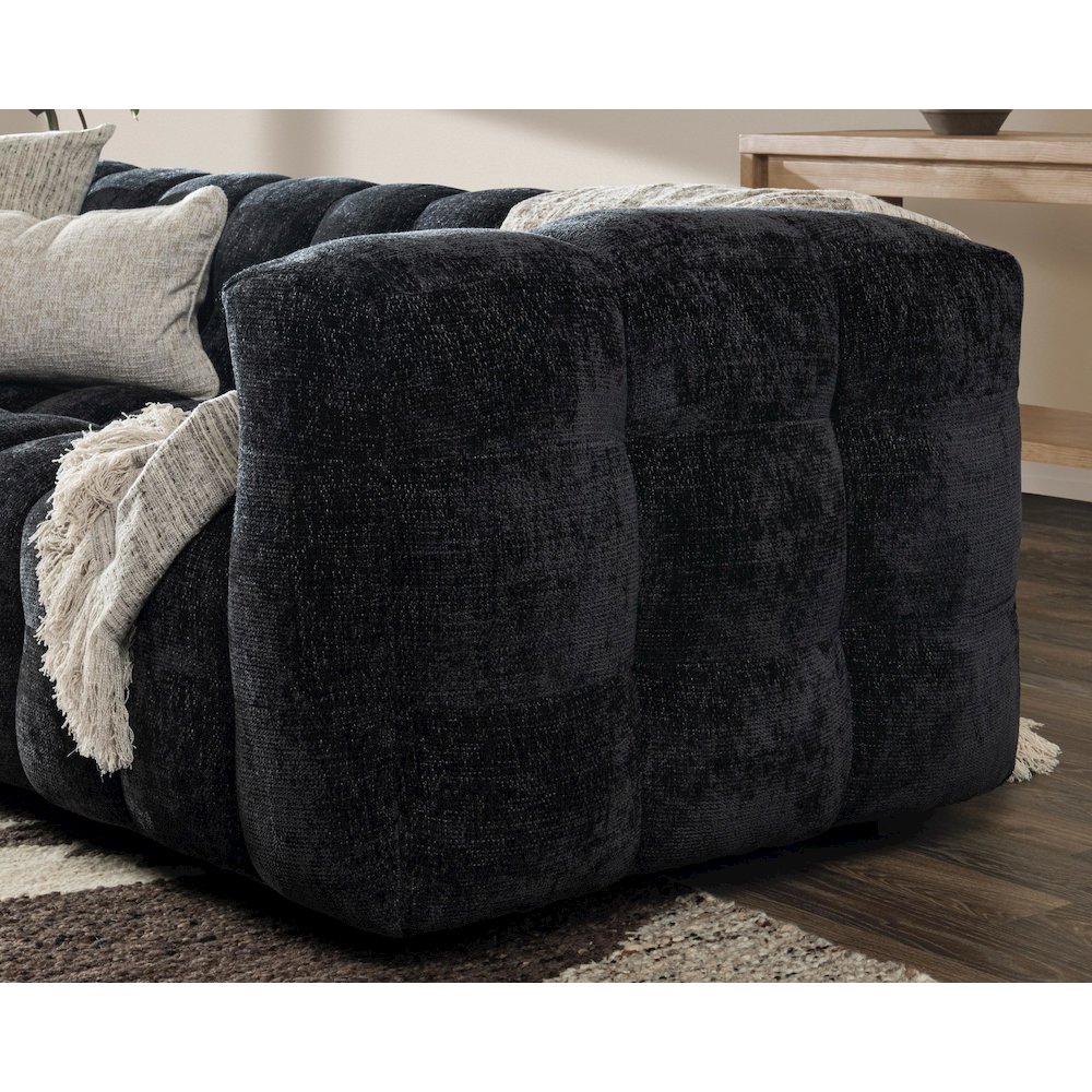 Walter Tufted Fabric Upholstered Sofa. Picture 4