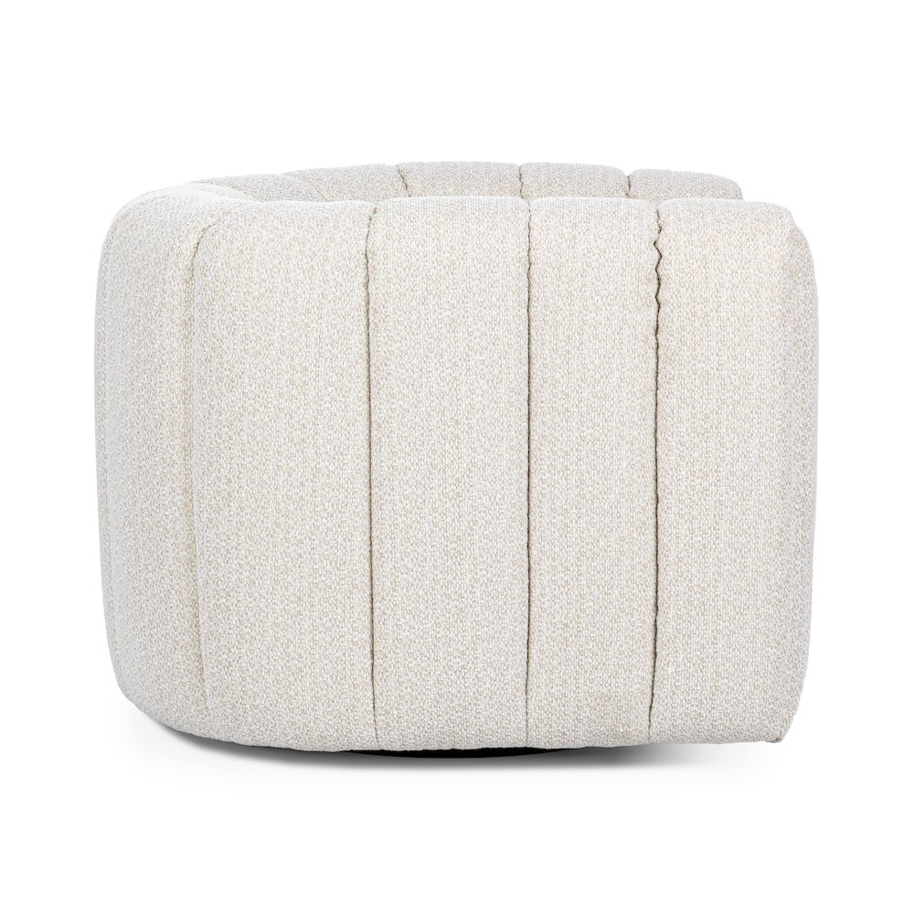 Lexa Upholstered Fabric Swivel Chair. Picture 3