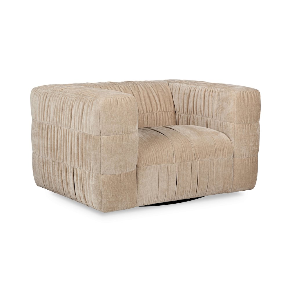 Afeela Upholstered Fabric Swivel Chair. Picture 1