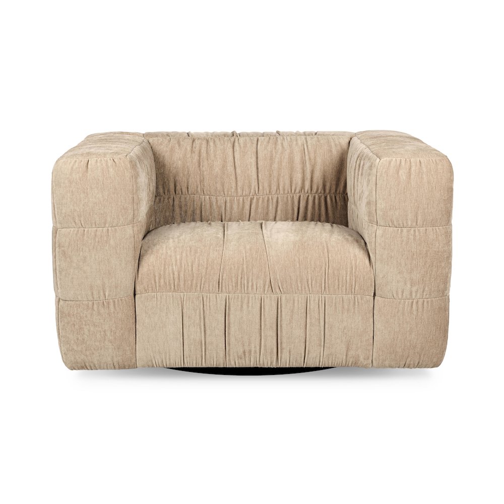 Afeela Upholstered Fabric Swivel Chair. Picture 2