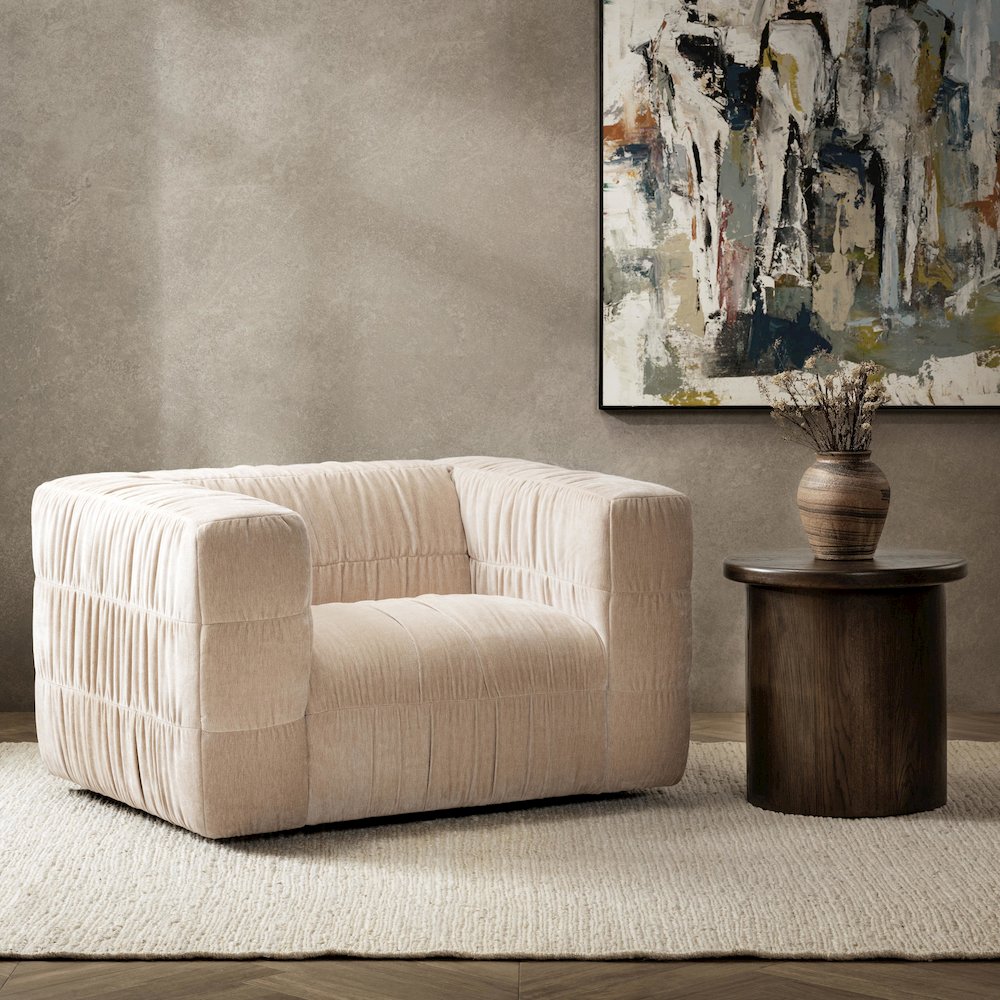 Afeela Upholstered Fabric Swivel Chair. Picture 8
