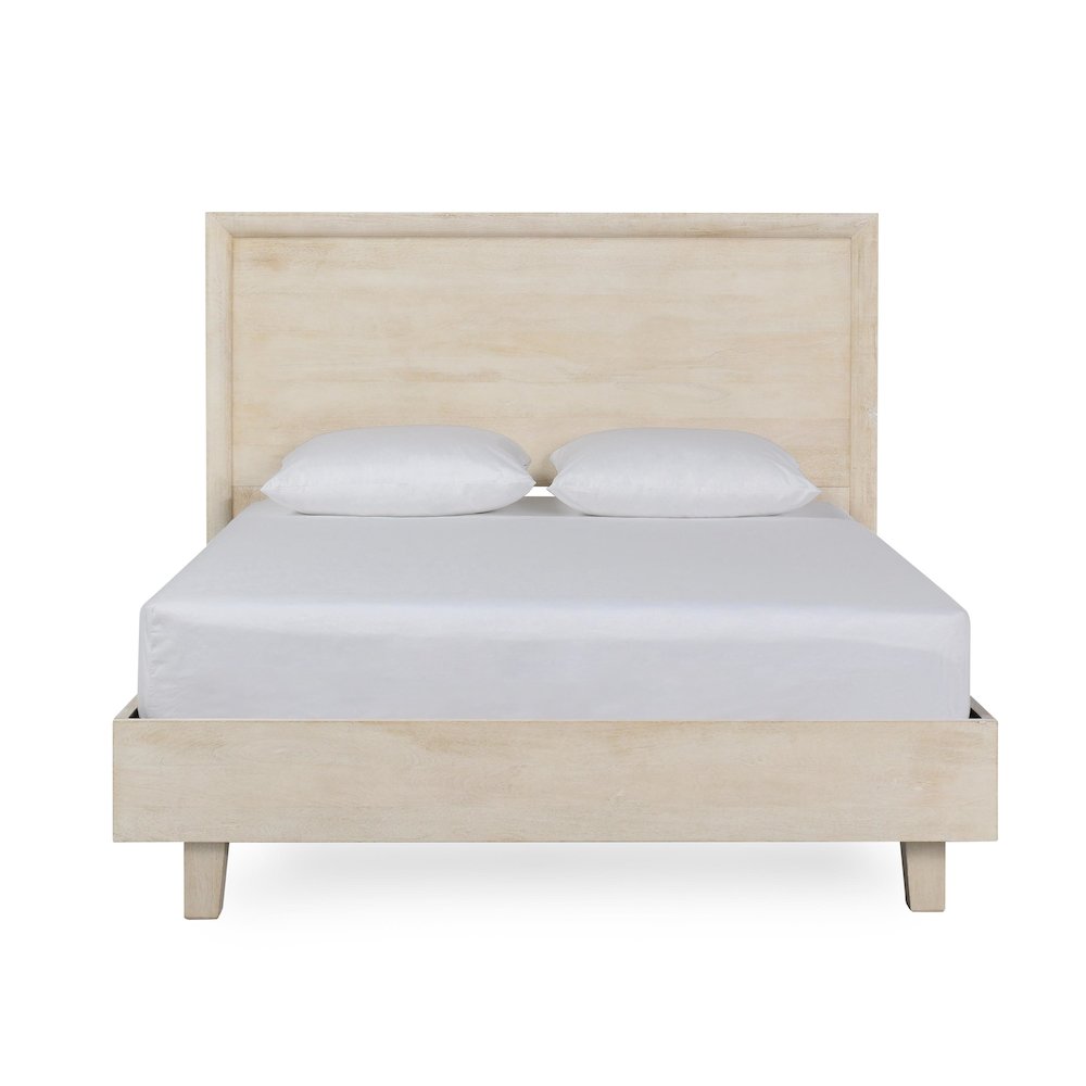 Reece Mango Wood Eastern King Bed in White. Picture 2