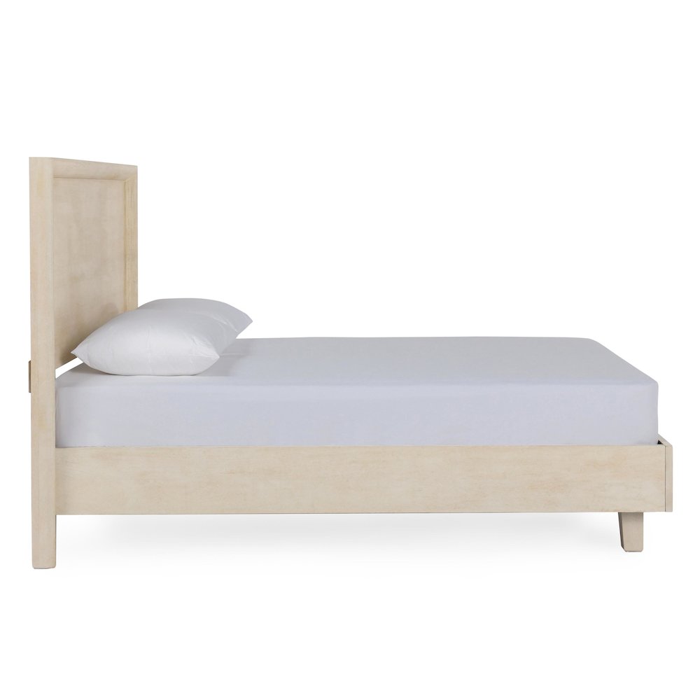 Reece Mango Wood Eastern King Bed in White. Picture 3