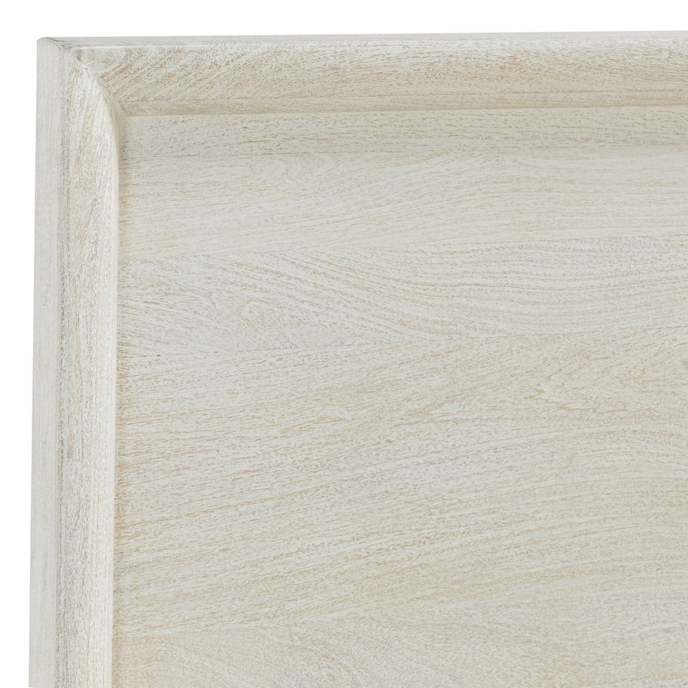 Reece Mango Wood Eastern King Bed in White. Picture 5