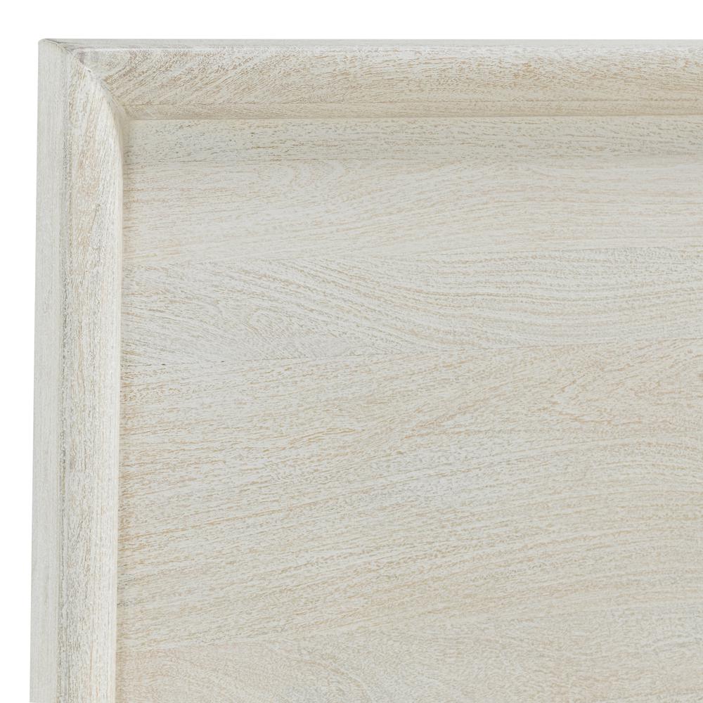 Reece Mango Wood Queen Bed in White. Picture 5