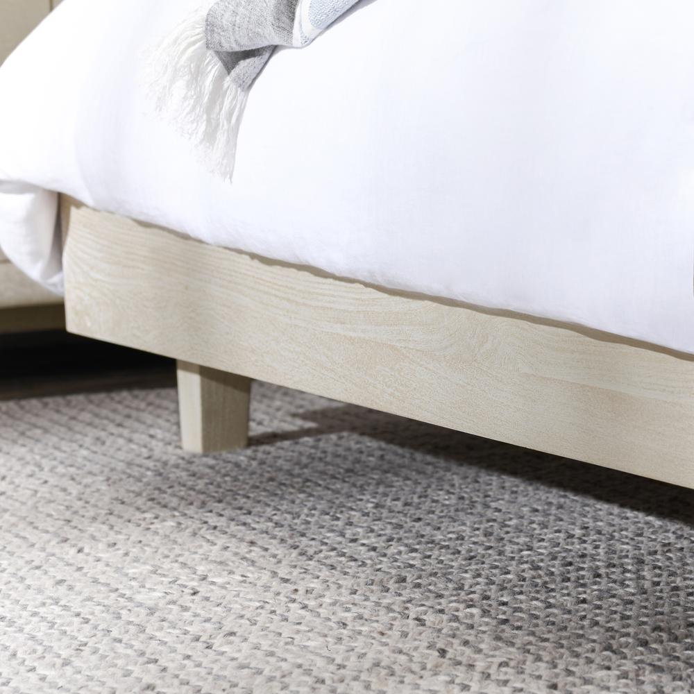 Reece Mango Wood Queen Bed in White. Picture 9