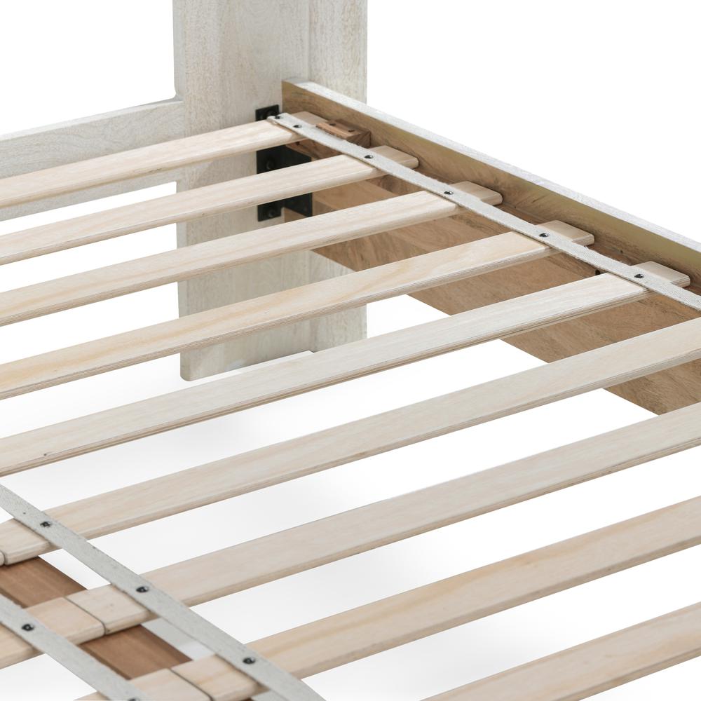 Reece Mango Wood California King Bed in White. Picture 6