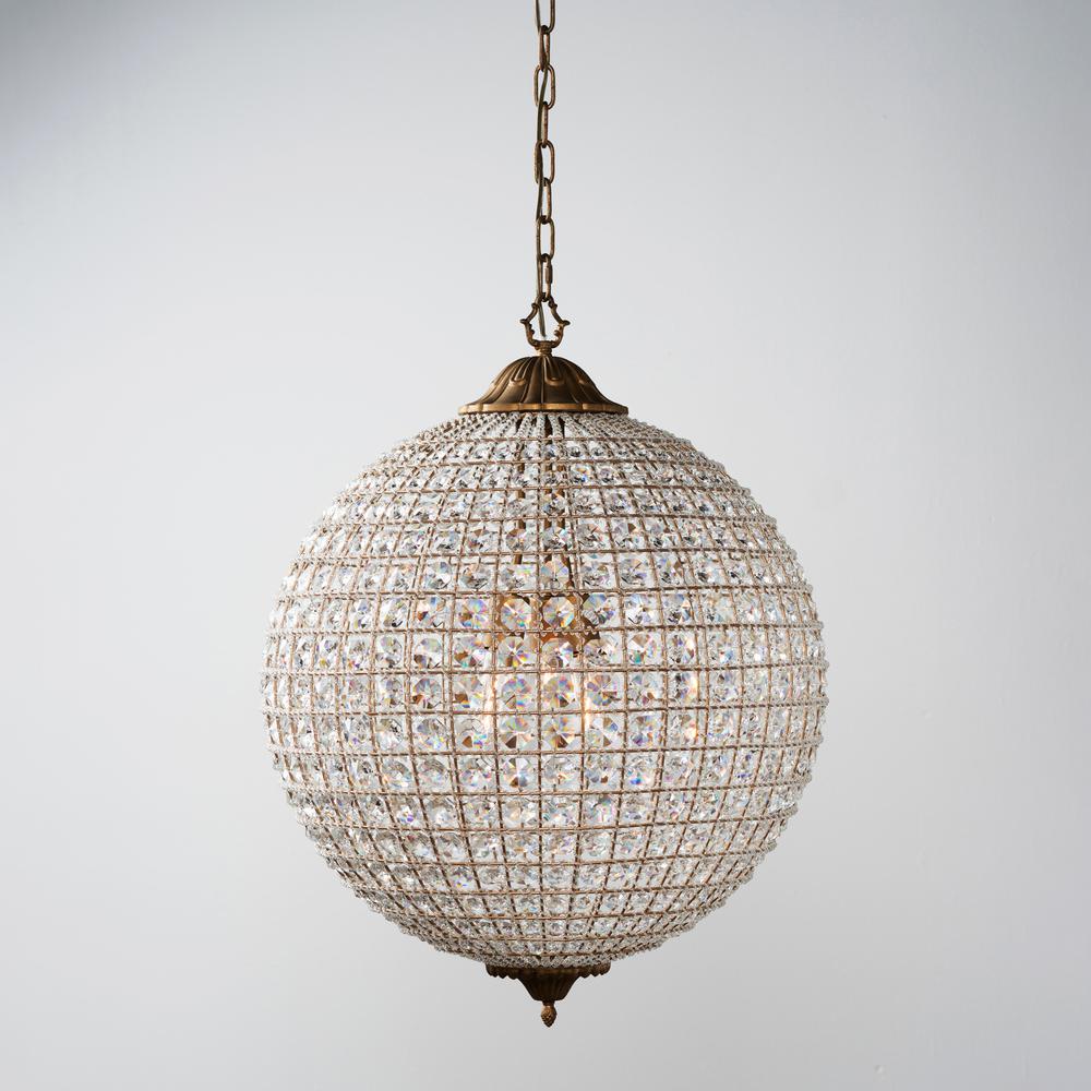 Allesandria 3-Light Crystal Chandelier Large. Picture 1