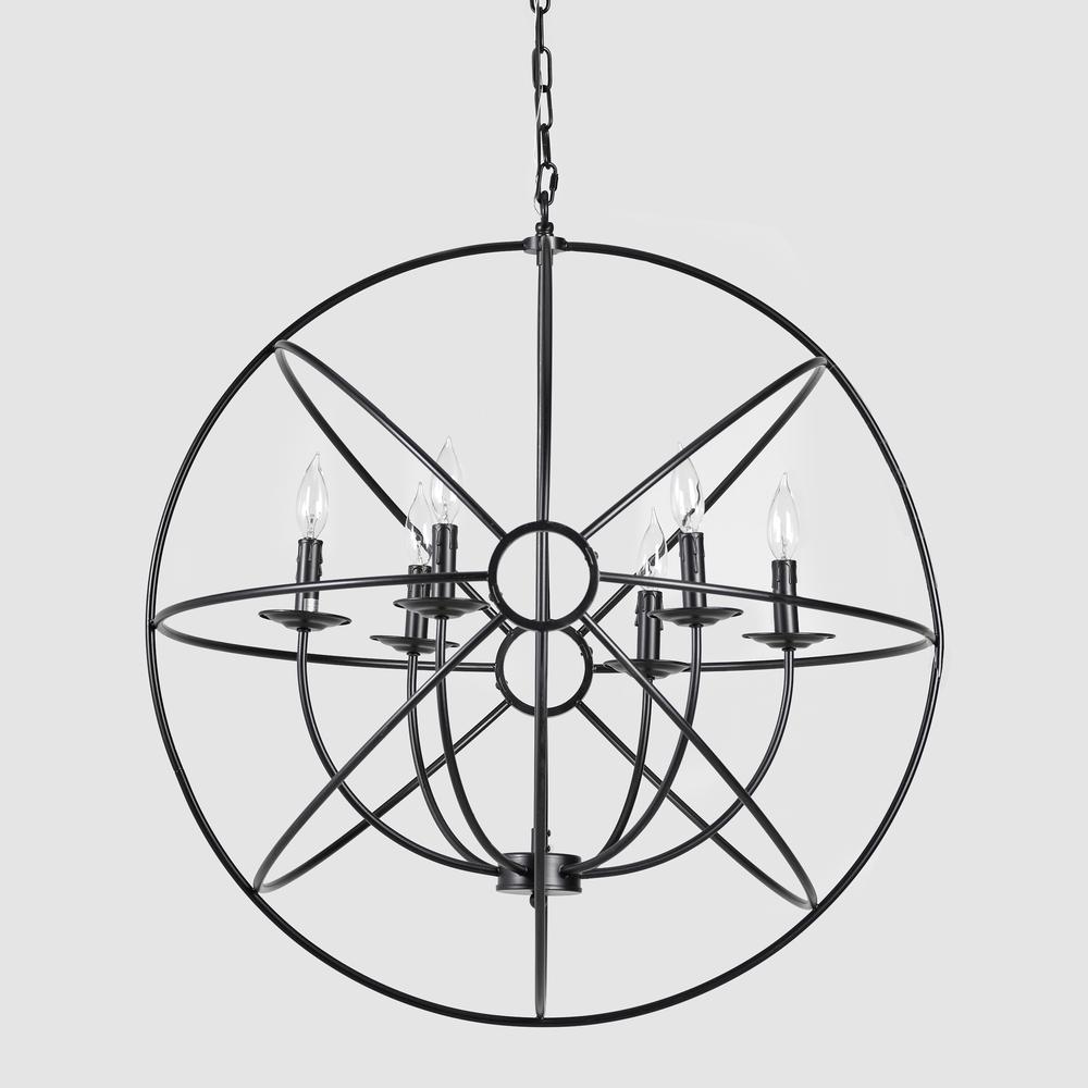 Voltaire Six Bulb Chandelier by Kosas Home. Picture 4