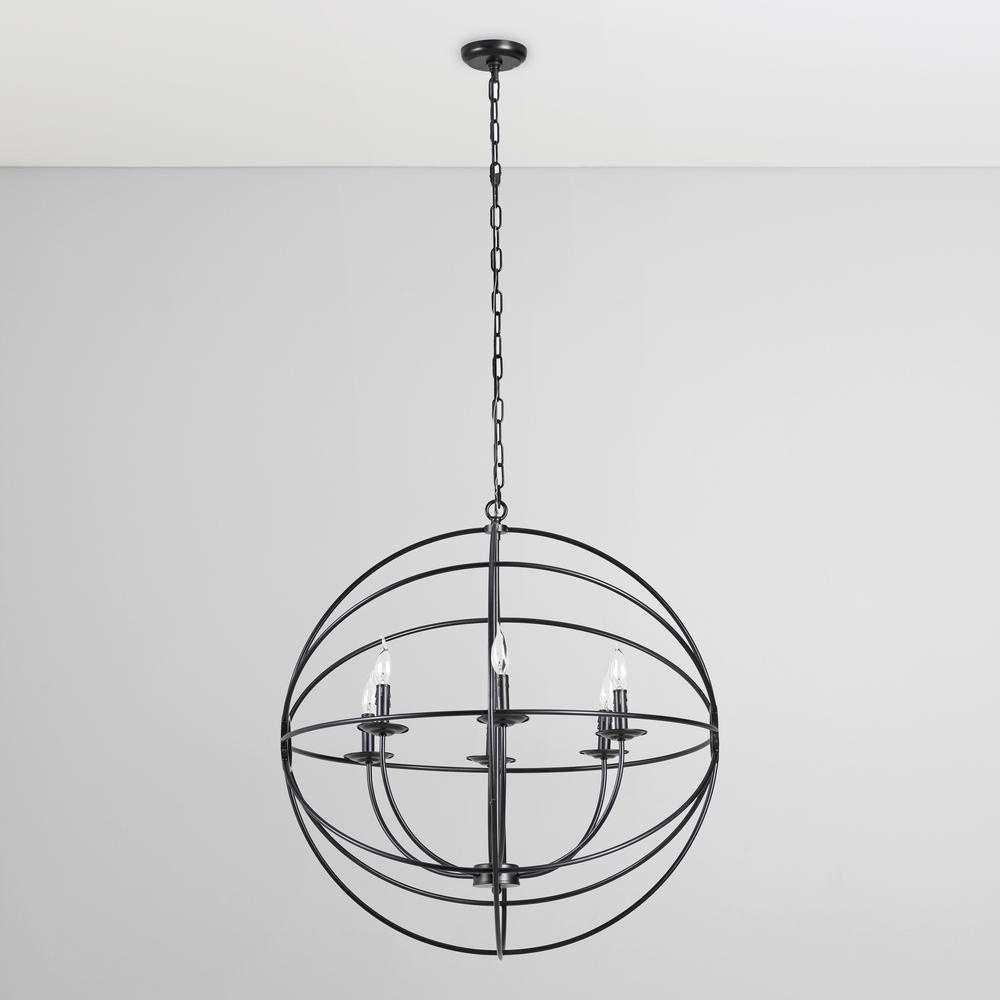 Voltaire Six Bulb Chandelier by Kosas Home. Picture 6