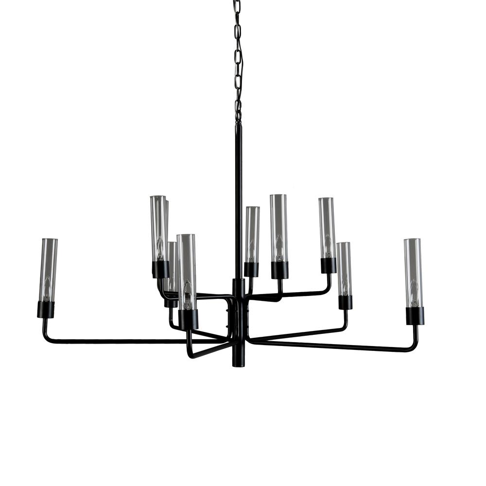 Maddy 10-light Iron and Glass Chandelier, by Kosas  Home. Picture 2