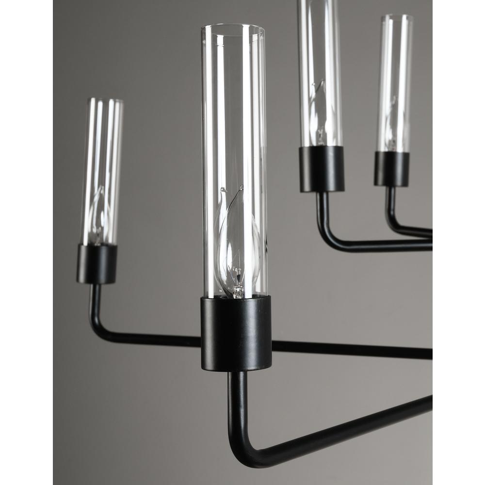 Maddy 10-light Iron and Glass Chandelier, by Kosas  Home. Picture 3