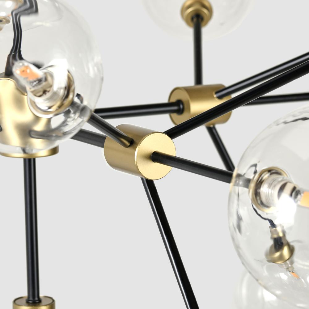 Timothy 20-Light Iron and Glass Chandelier by Kosas Home. Picture 4