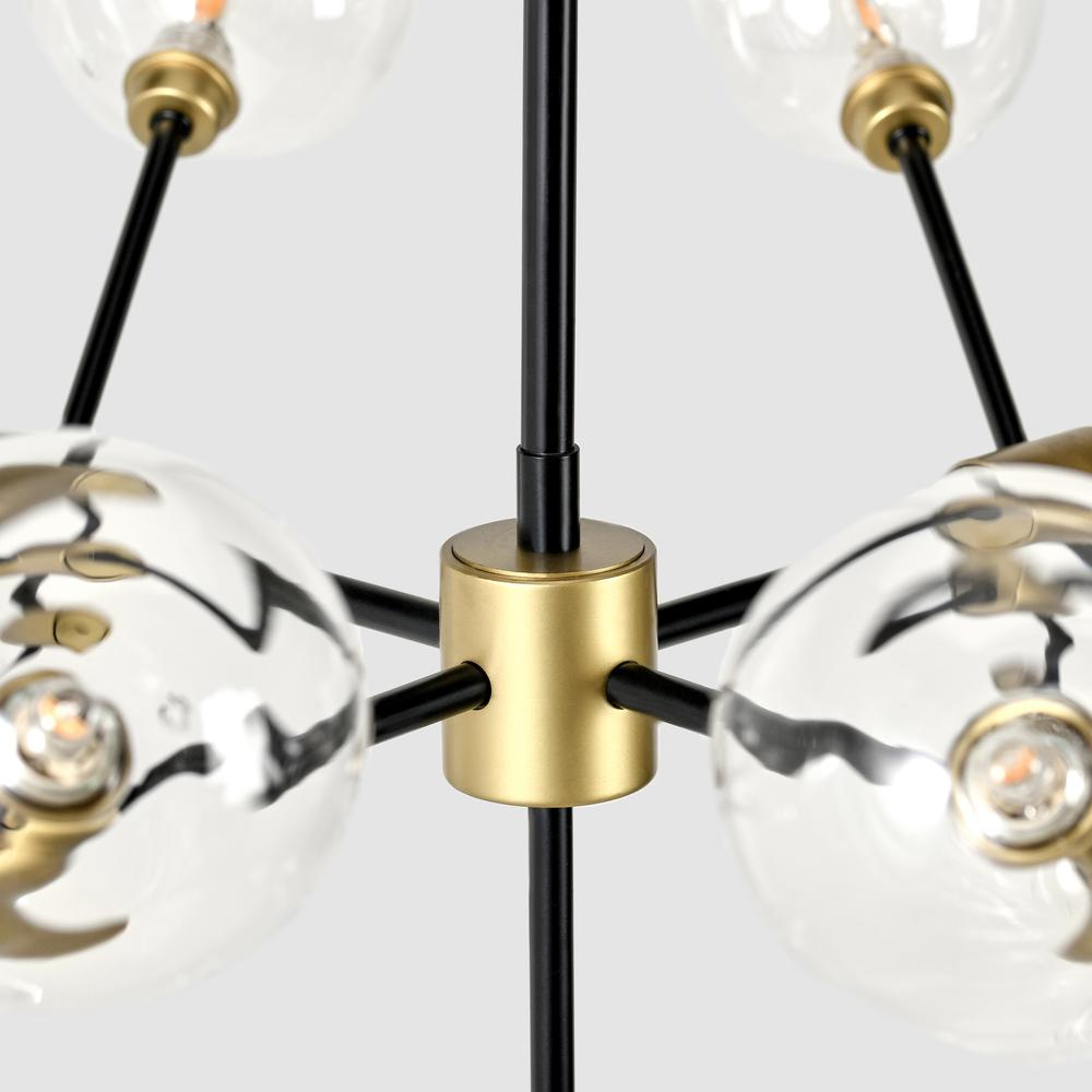 Timothy 20-Light Iron and Glass Chandelier by Kosas Home. Picture 5