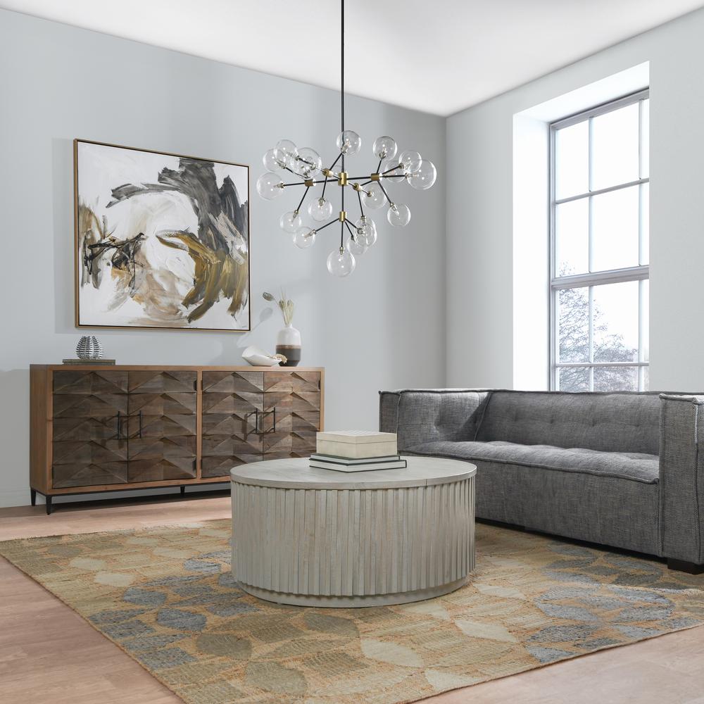 Timothy 20-Light Iron and Glass Chandelier by Kosas Home. Picture 6