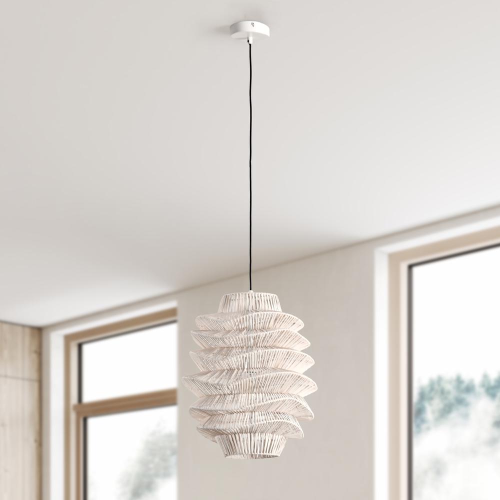 Barlow 1-Light Rattan Woven Pendant By Kosas Home. Picture 3