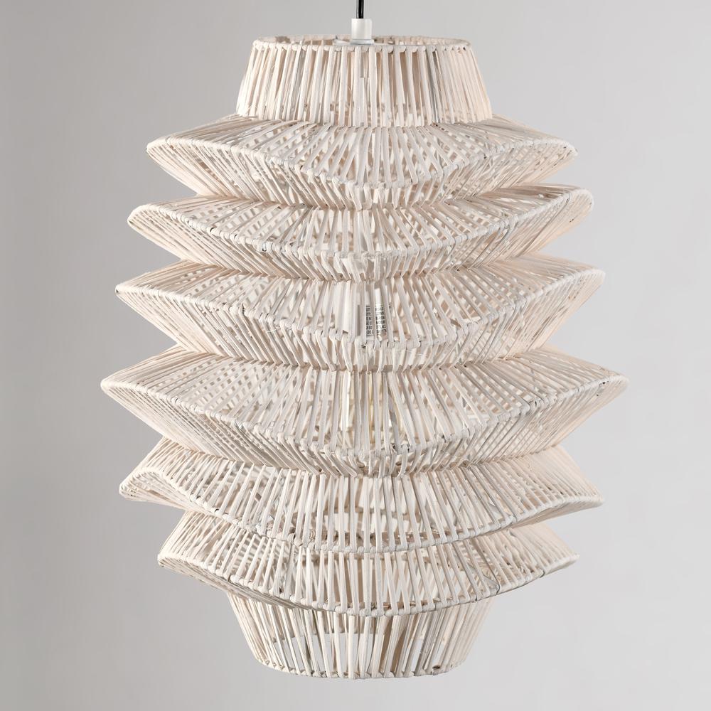 Barlow 1-Light Rattan Woven Pendant By Kosas Home. Picture 4