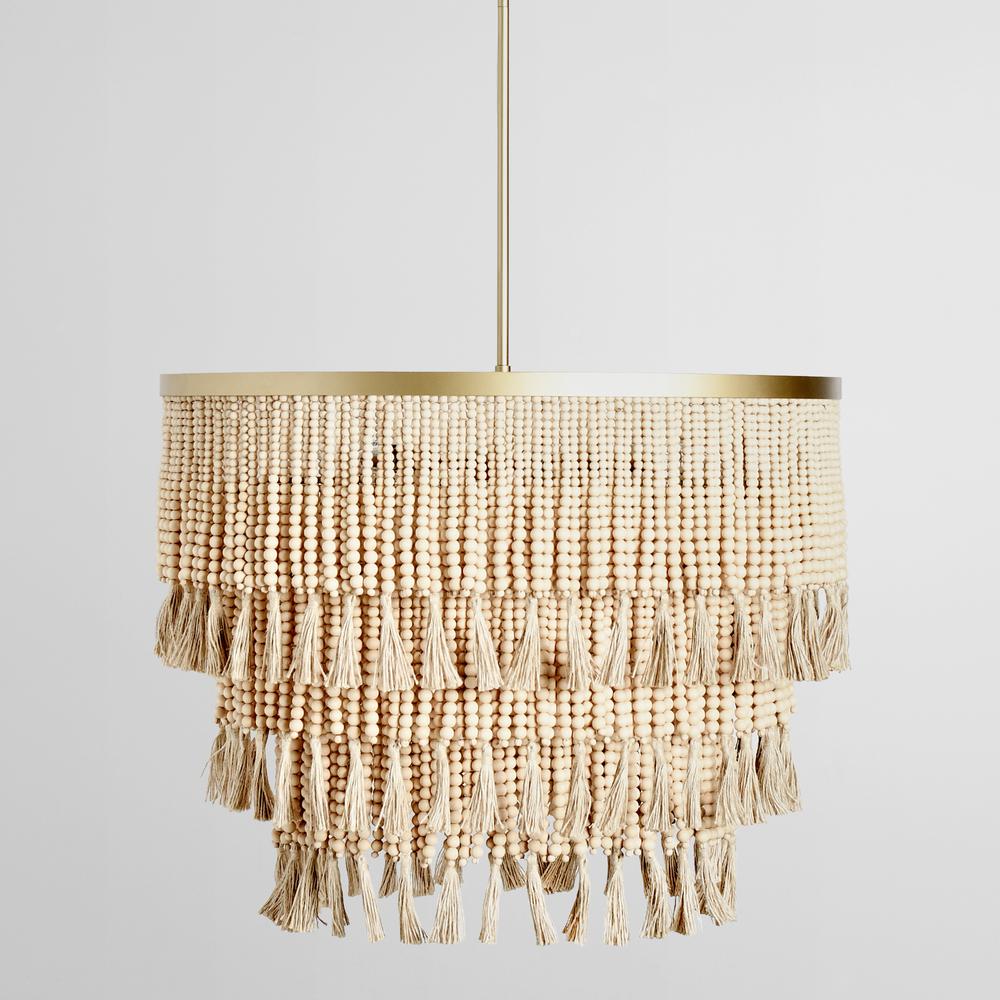 Brittany Natural Beaded Chandelier. Picture 3