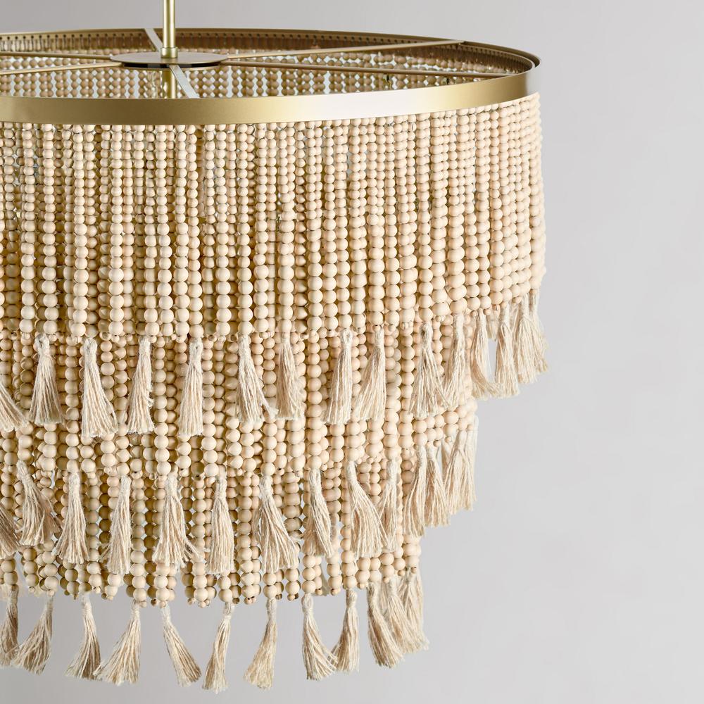 Brittany Natural Beaded Chandelier. Picture 7