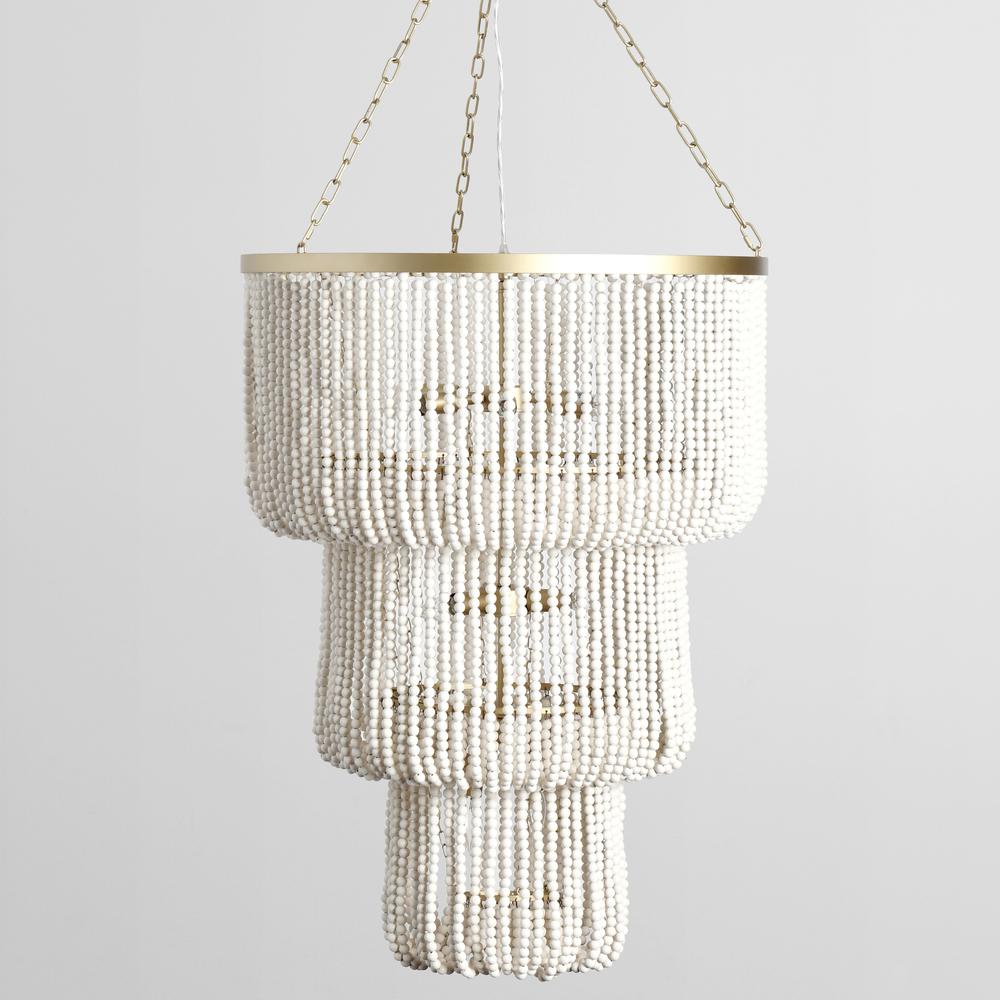 Amanda White Beaded Chandelier. Picture 3