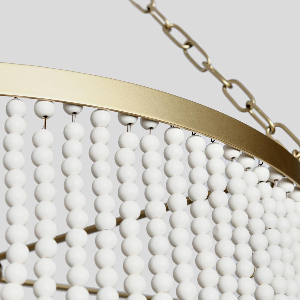 Amanda White Beaded Chandelier. Picture 6