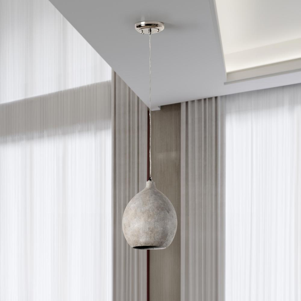 Teresa 1-Light Deep Gray Concrete Pendant. Picture 4