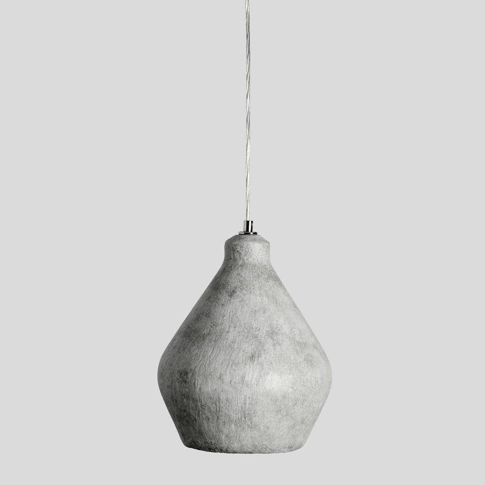Jerry 1-Light Gray Concrete Pendant. Picture 1