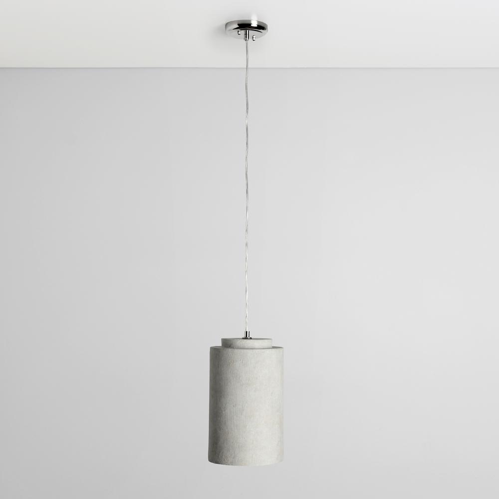 Joel 1-Light Gray Concrete Pendant. Picture 1