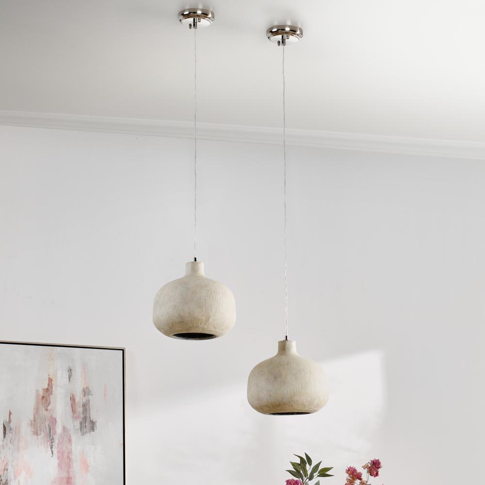 Jodi 1-Light Antique Alabaster Concrete Pendant. Picture 5