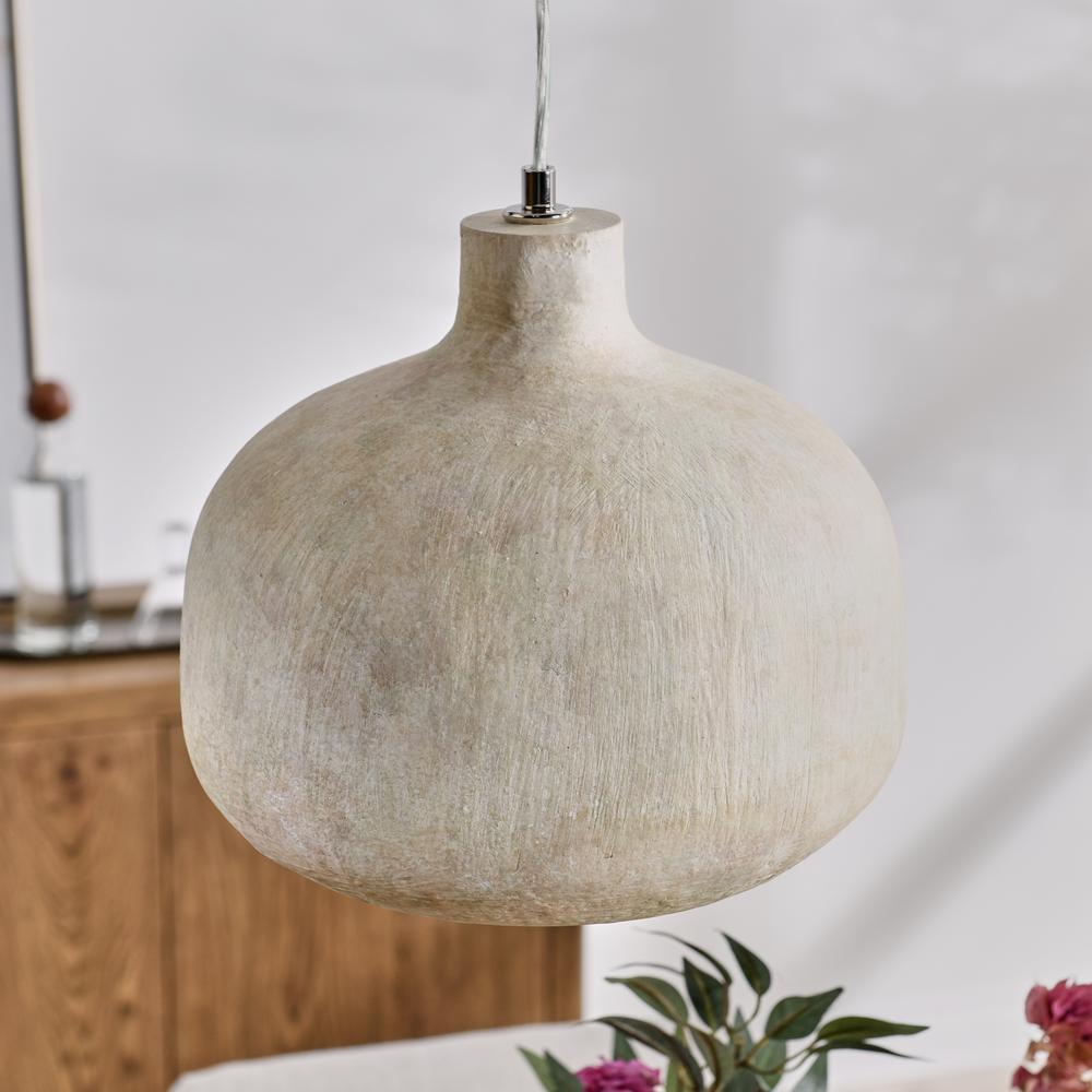 Jodi 1-Light Antique Alabaster Concrete Pendant. Picture 6