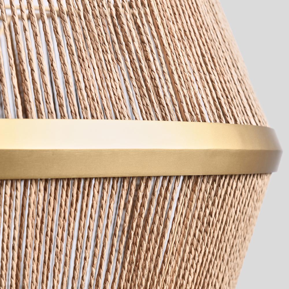 Wendy 6-Light Iron and Rattan Chandelier. Picture 4