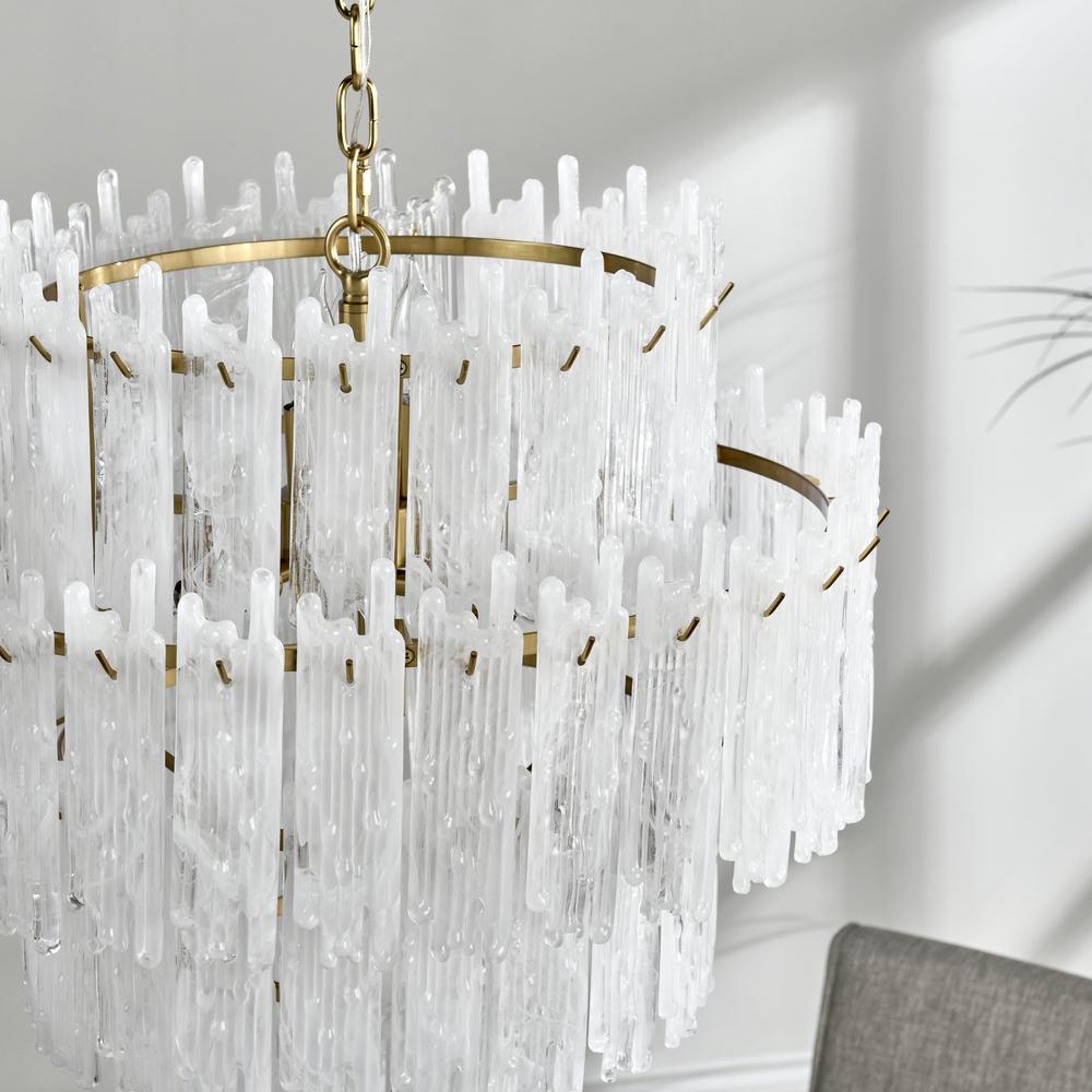 Everly 7-Light Round Glass Chandelier. Picture 4