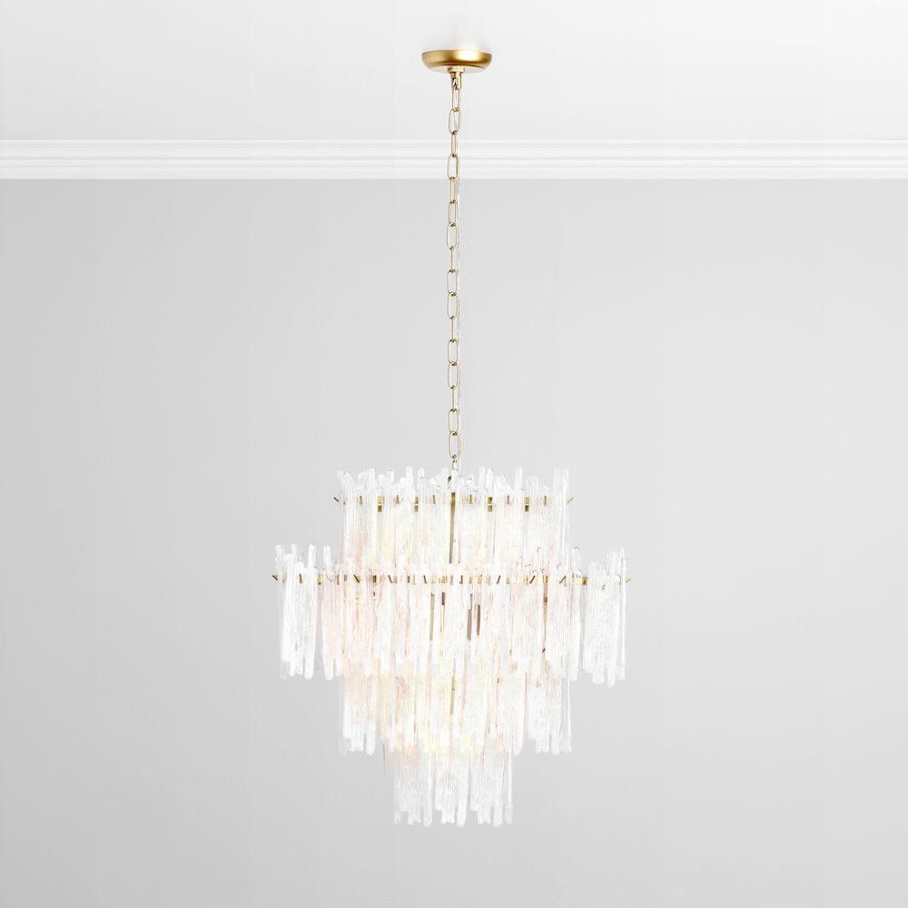 Everly Chandelier Square Clear/White. Picture 2
