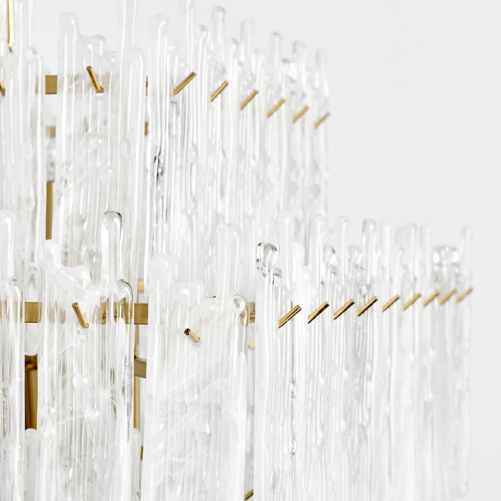 Everly Chandelier Square Clear/White. Picture 4