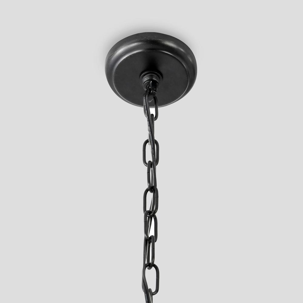 Renata Glass 4-Light Black Chandelier. Picture 3