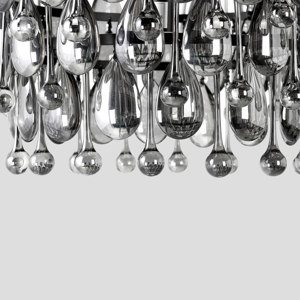 Renata Glass 4-Light Black Chandelier. Picture 6