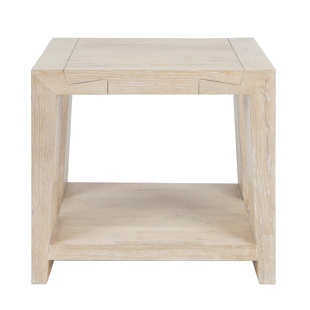 Troy Cracked Oak End Table in Tan. Picture 2