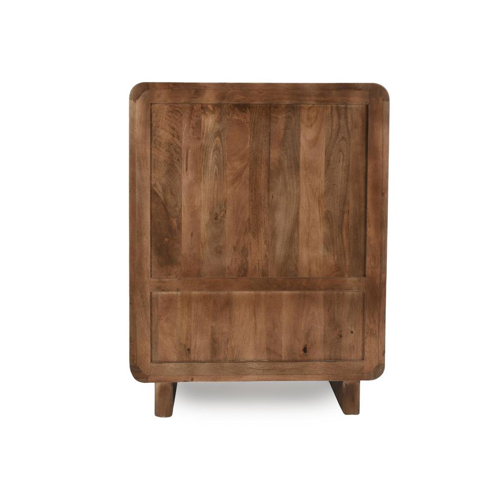 Holmes Mango Wood Carved Bar Cabinet in Brown. Picture 7