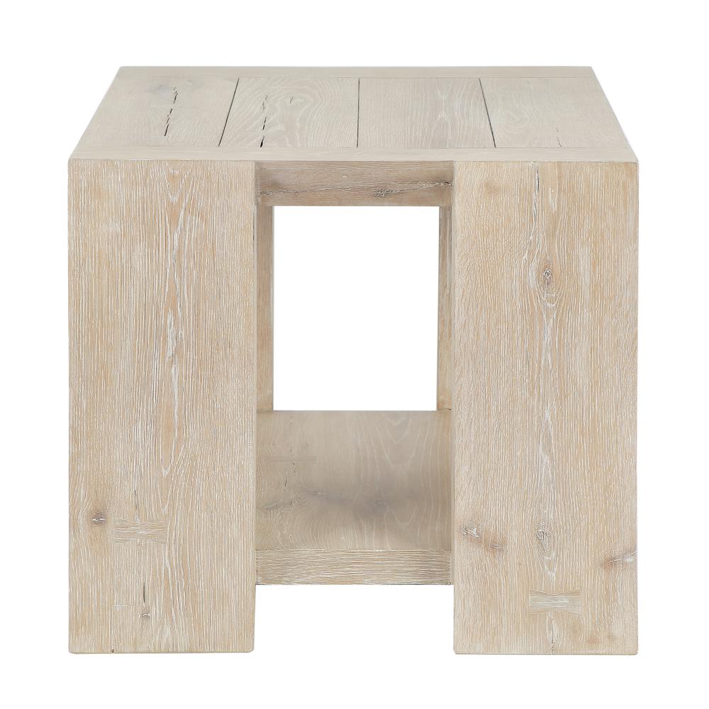 Troy Cracked Oak End Table in Tan. Picture 3