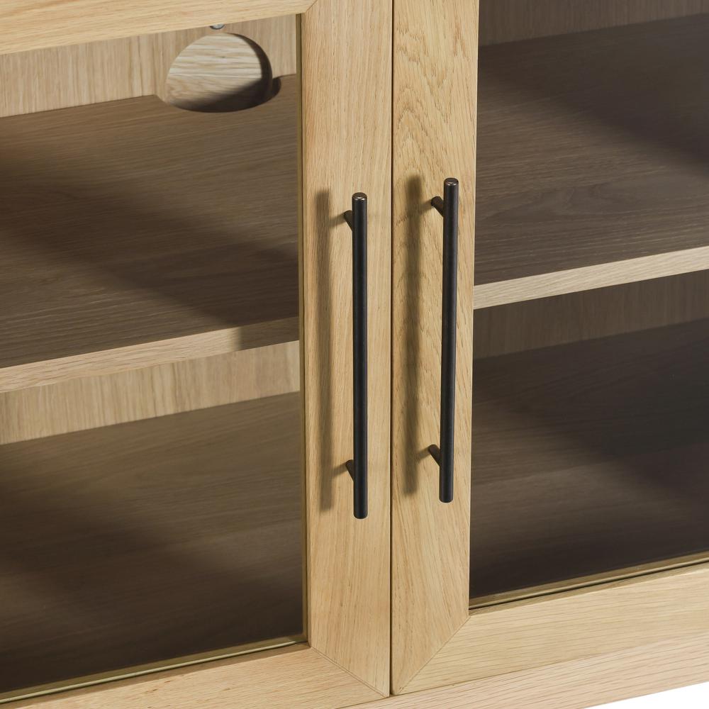 Beechgrove Four Door Sideboard in Natural Brown. Picture 7