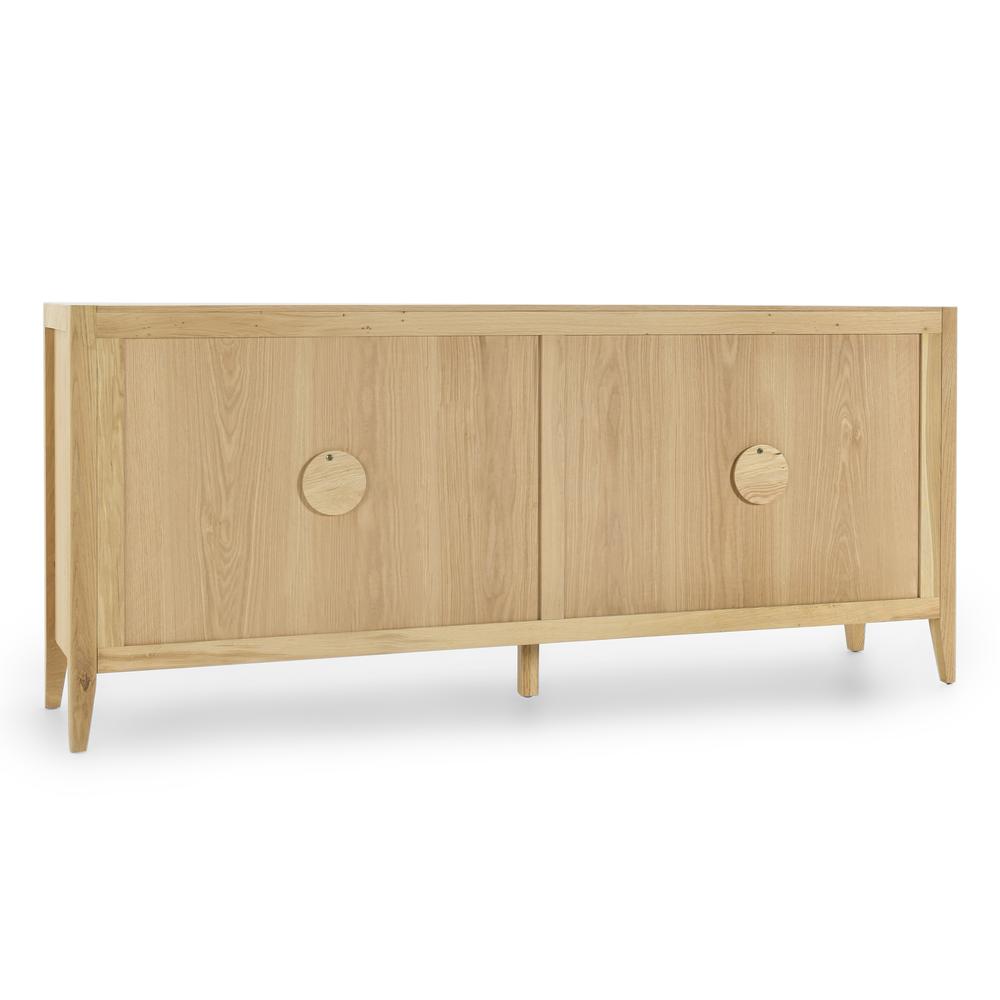 Beechgrove Four Door Sideboard in Natural Brown. Picture 5
