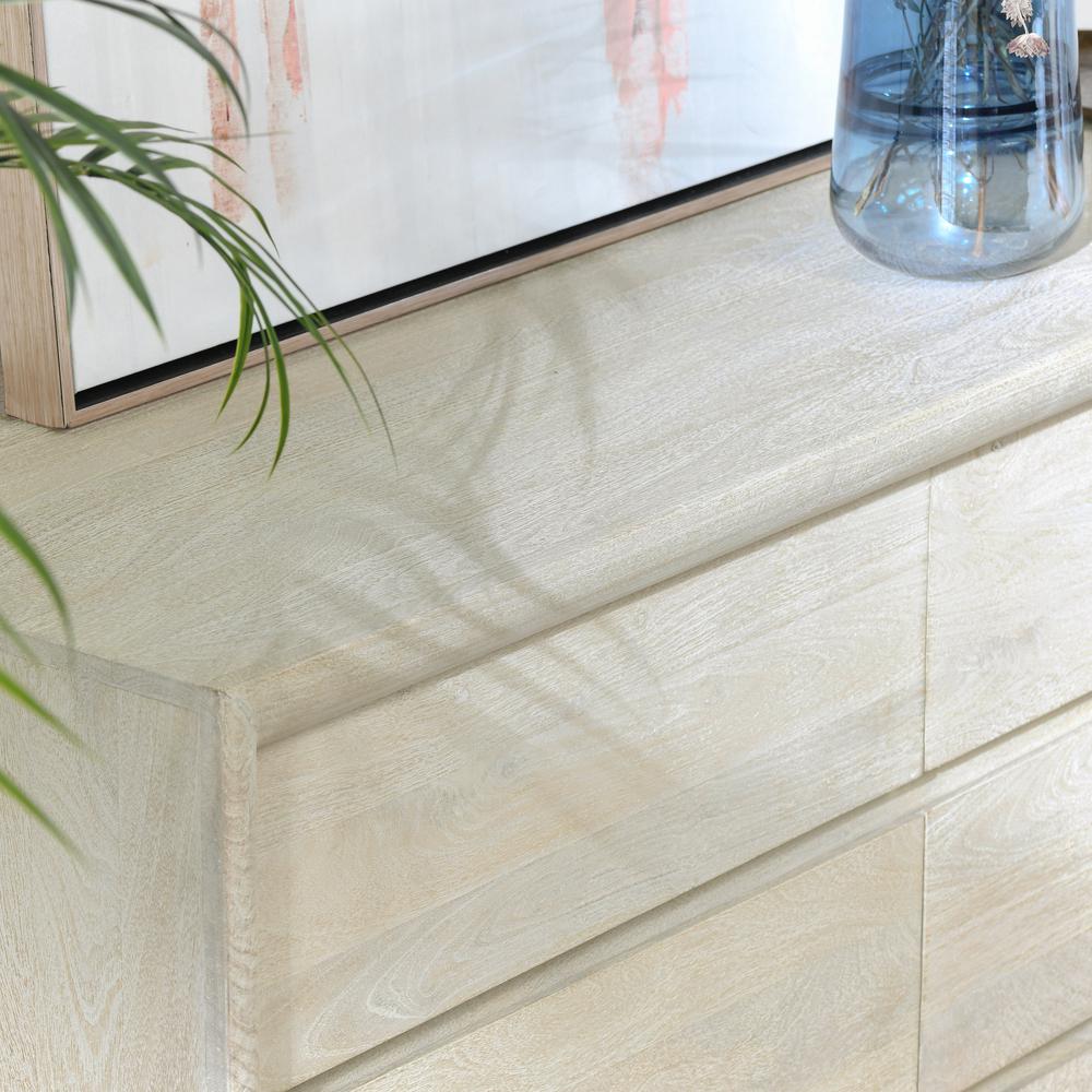 Reece Six-Drawer Mango Wood Dresser in Sand. Picture 9