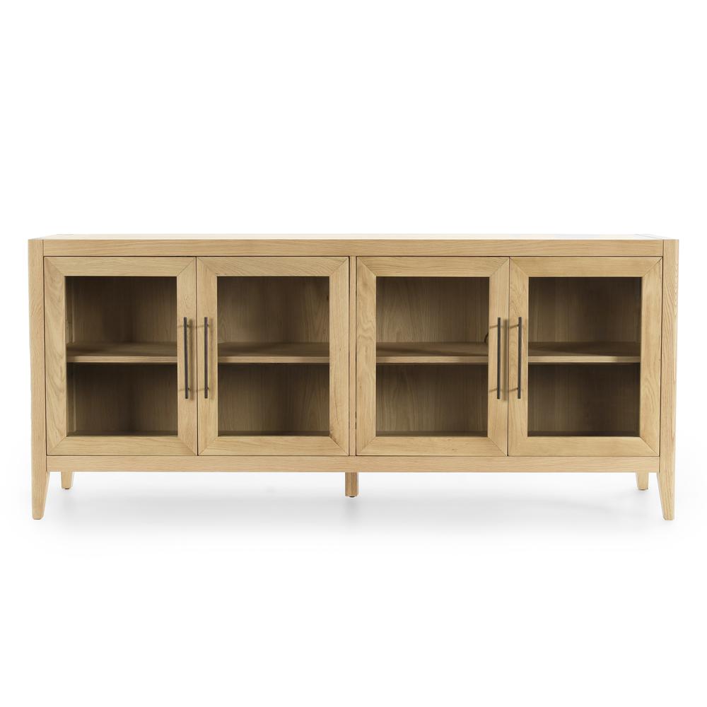 Beechgrove Four Door Sideboard in Natural Brown. Picture 2